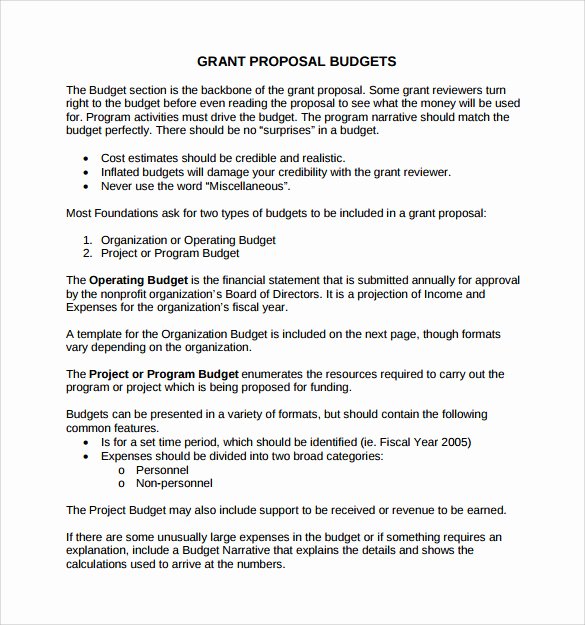 9 Sample Grant Proposals