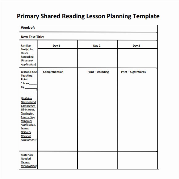9 Sample Guided Reading Lesson Plans