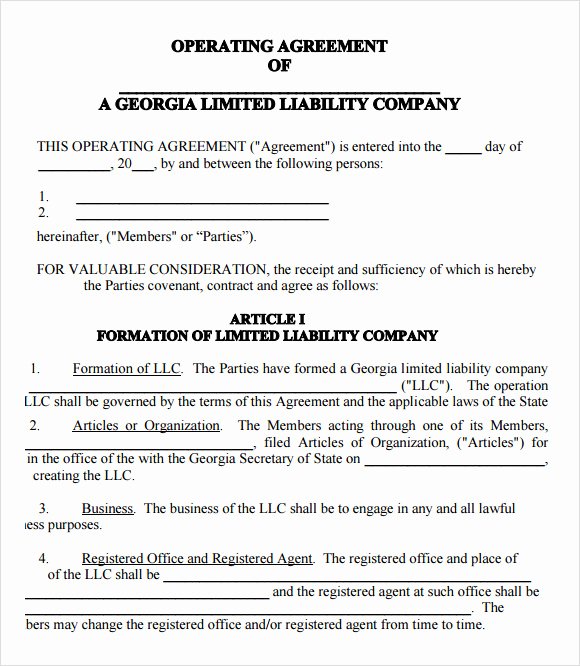 9 Sample Llc Operating Agreement Templates to Download