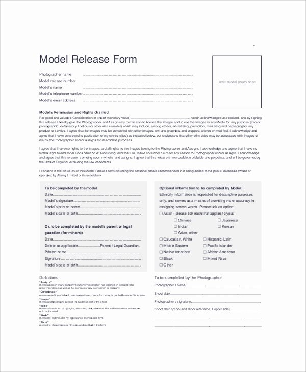 9 Sample Model Release forms