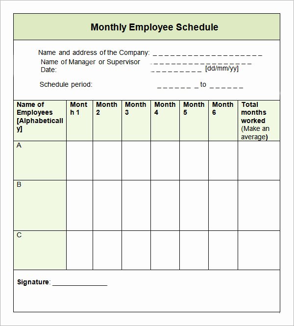 9 Sample Monthly Schedule Templates to Download