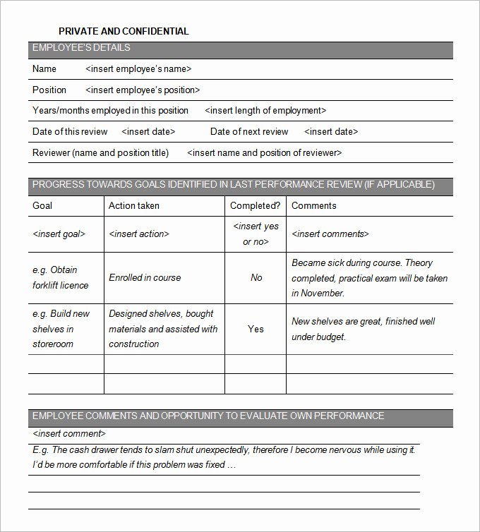 mid year review template for employees