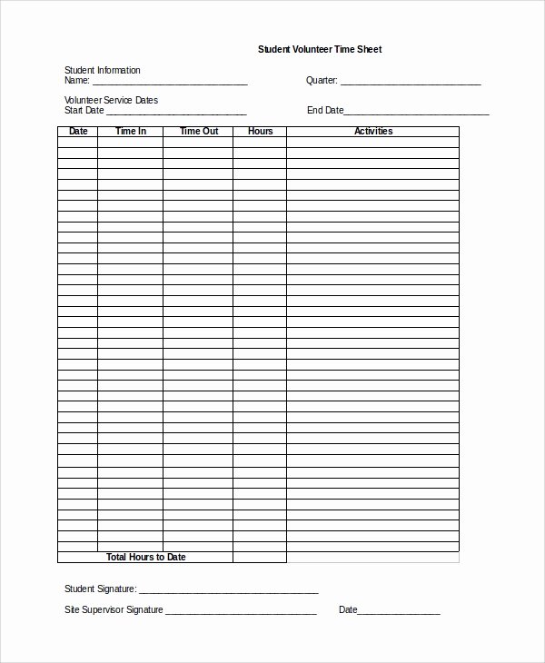 printable time sheet