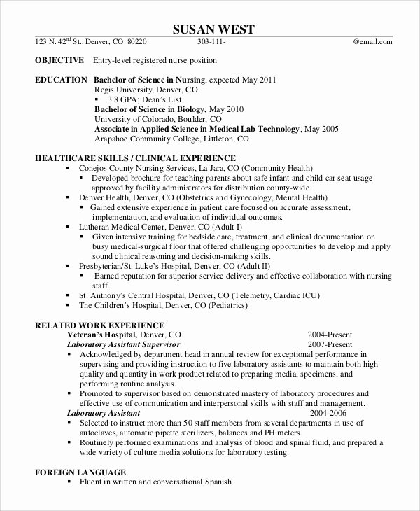 9 Sample Registered Nurse Resumes