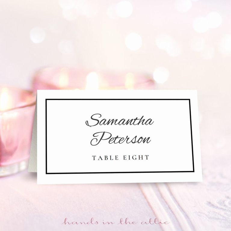 9 Sets Of Wedding Place Card Templates