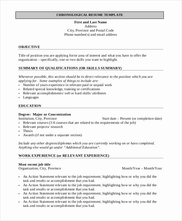 9 Simple Resume formats