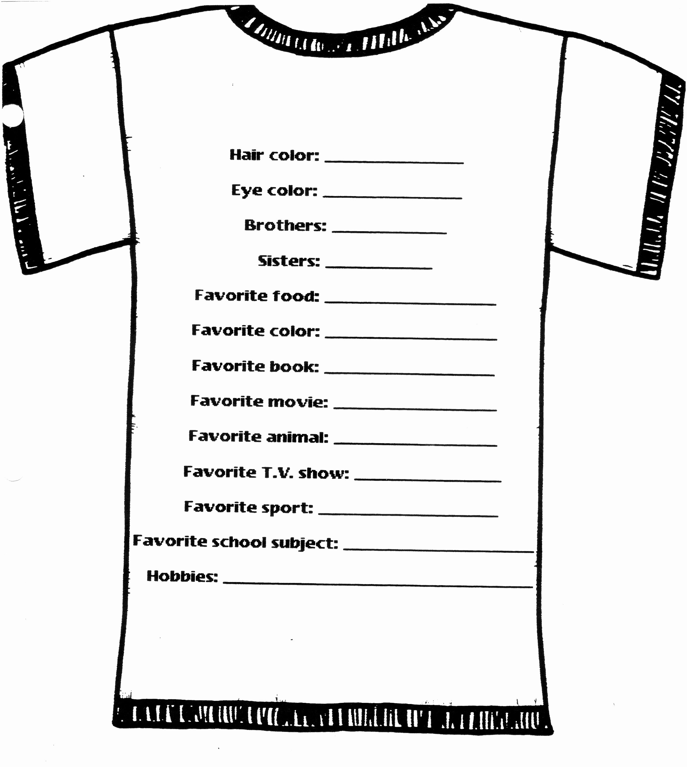 9 T Shirt Pre order form Template Woere