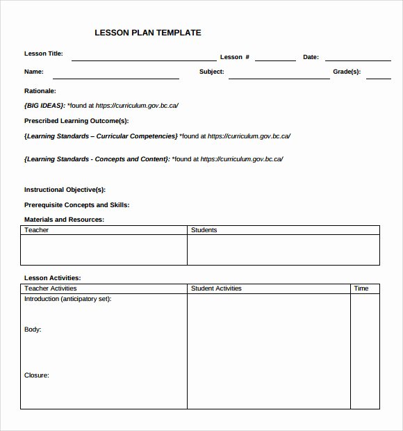 9 Teacher Lesson Plan Templates for Free Download