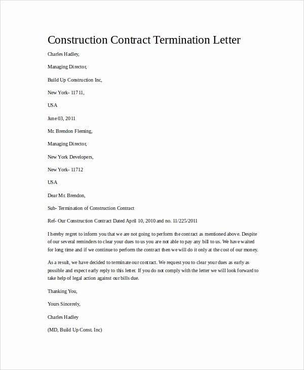 9 Termination Letter Samples