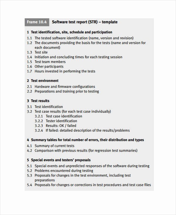 9 Test Report Templates Free Word Pdf format Download