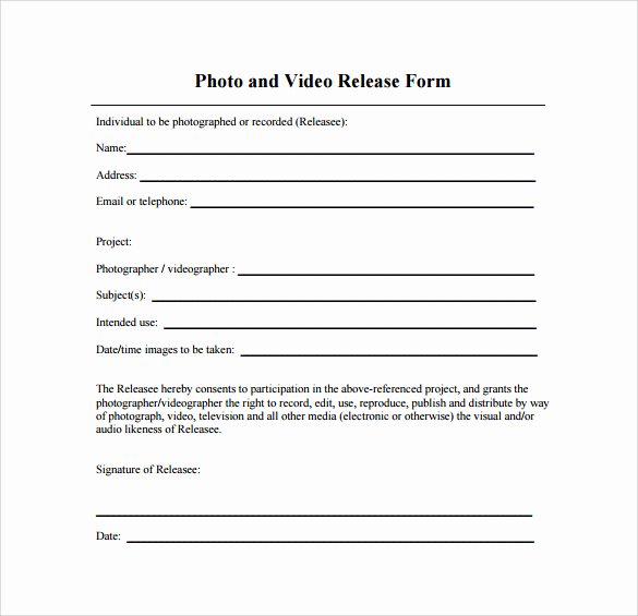 9 Video Release forms – Samples Examples &amp; format