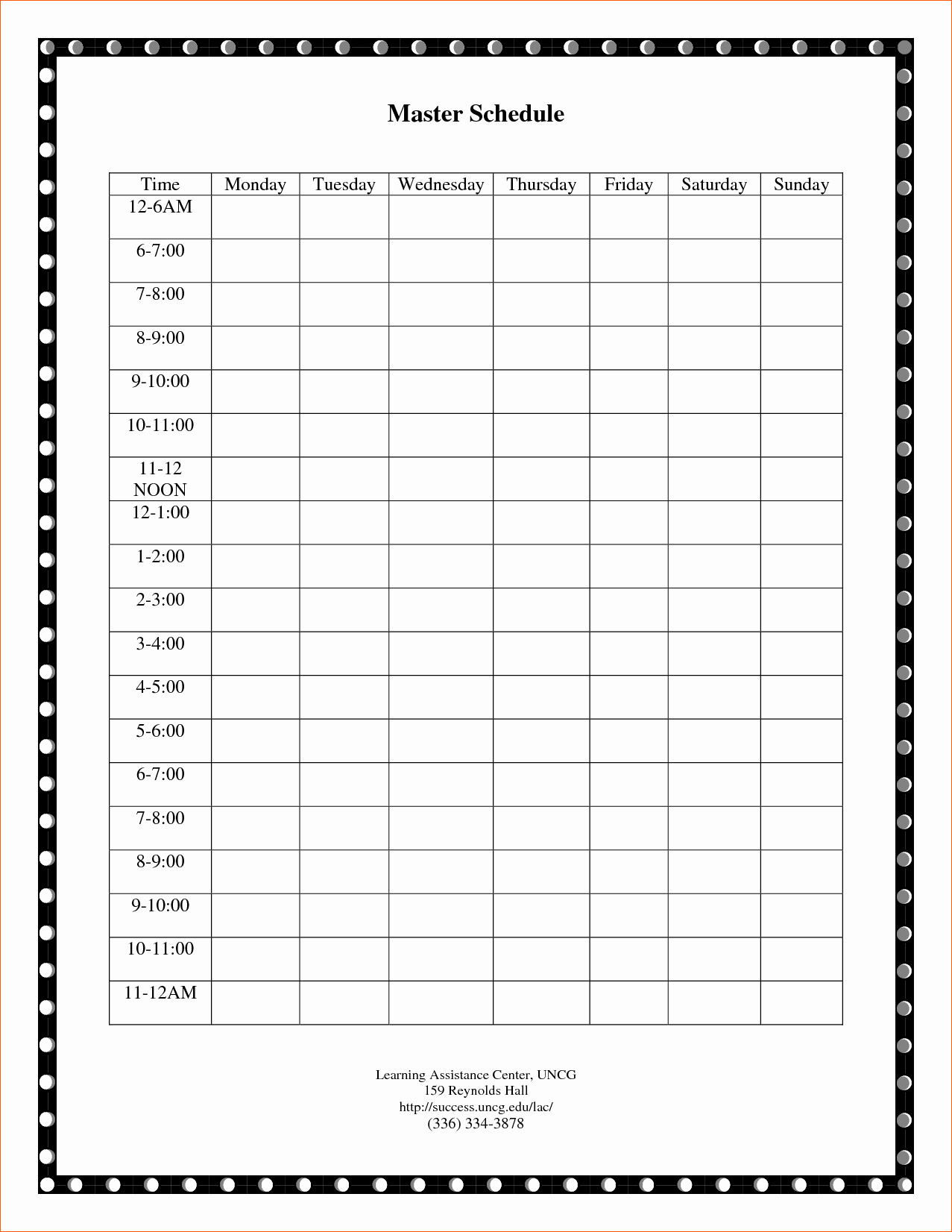 9 Weekly Schedule Template Pdf