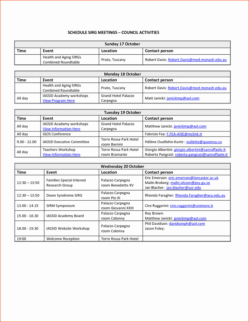 95 Executive assistant Travel Itinerary Template Sample