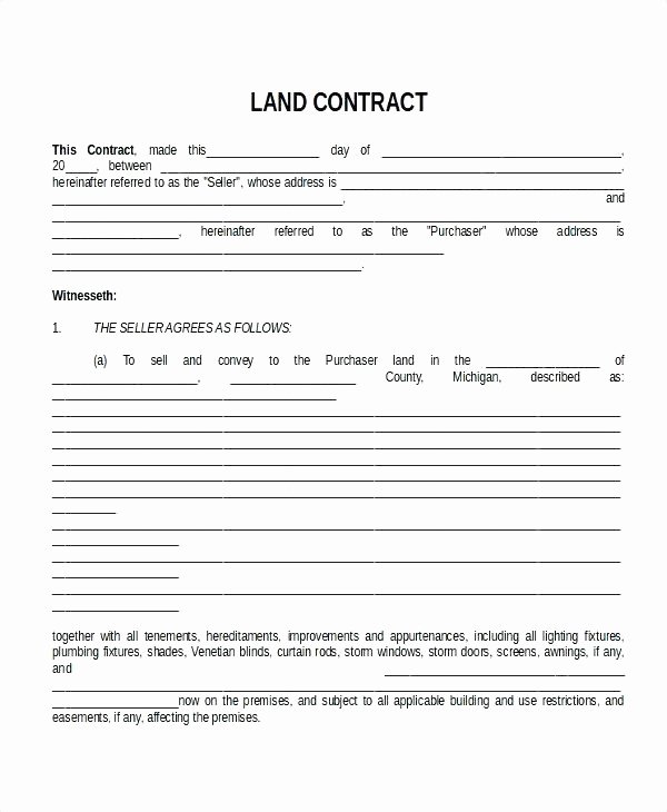 97 Free Land Contract Template Land Contract forms
