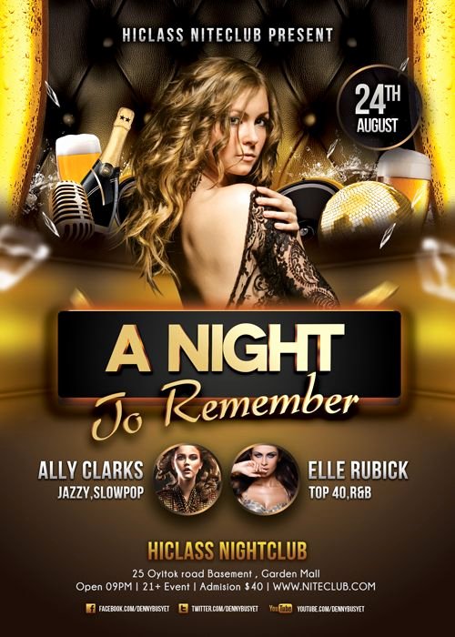A Night to Remember Nightclub Flyer Template