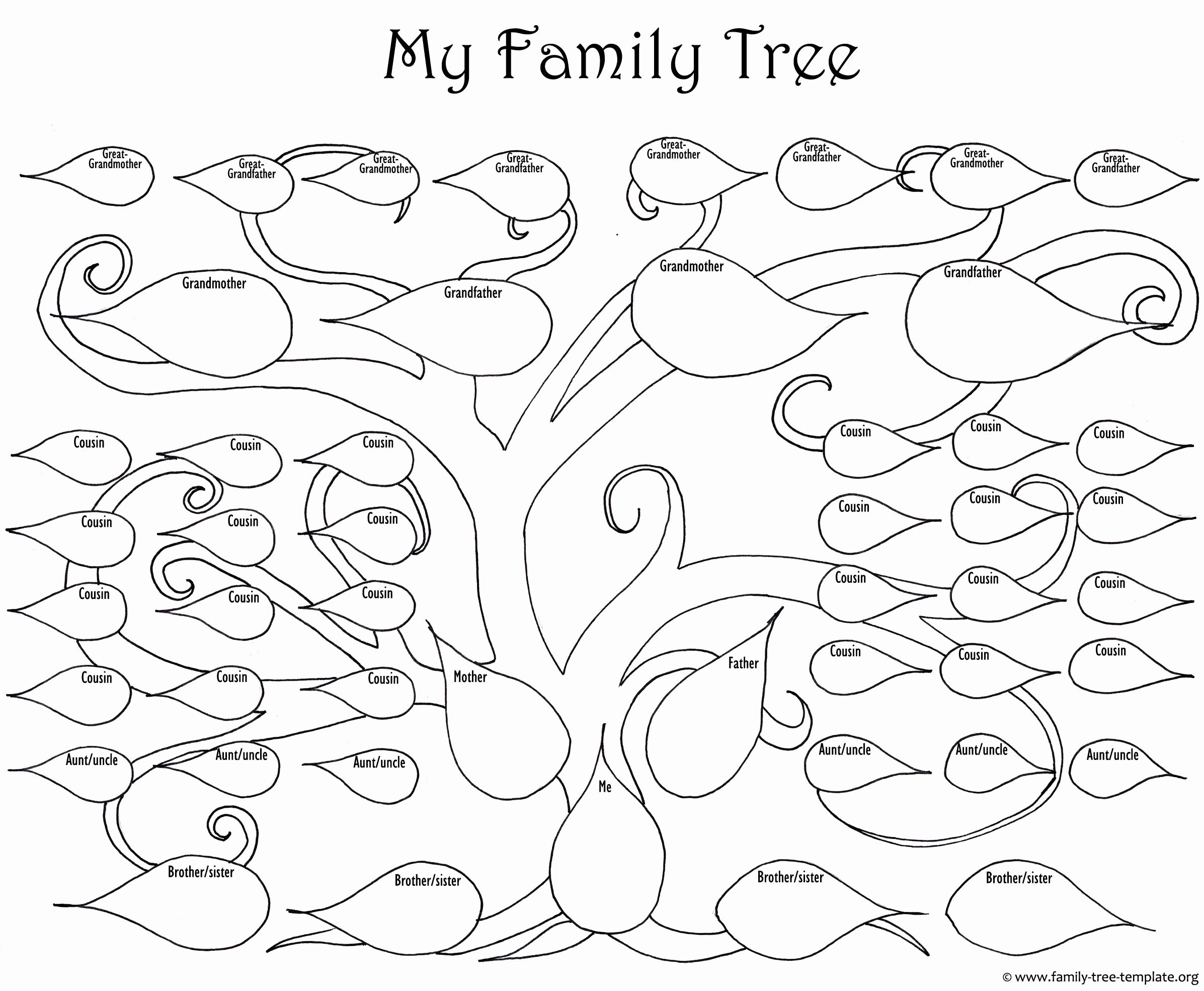 A Printable Blank Family Tree to Make Your Kids Genealogy