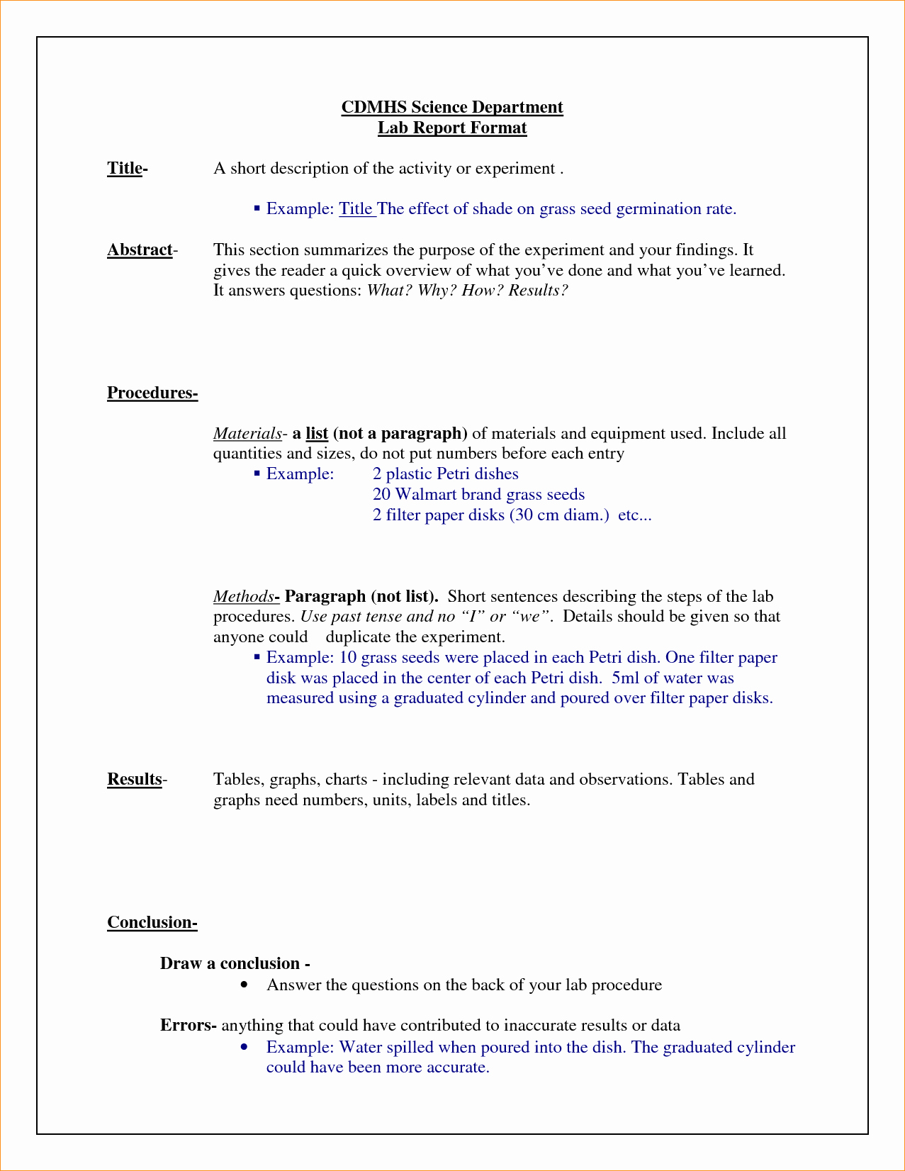 A Science Lab Report Business Proposal Templated