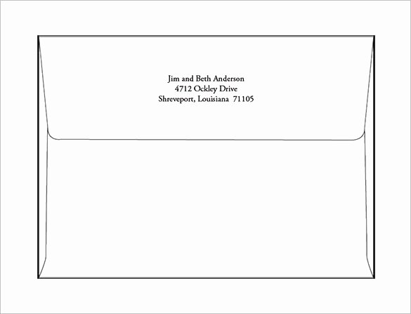 A2 Envelope Template Word Letter Example Template