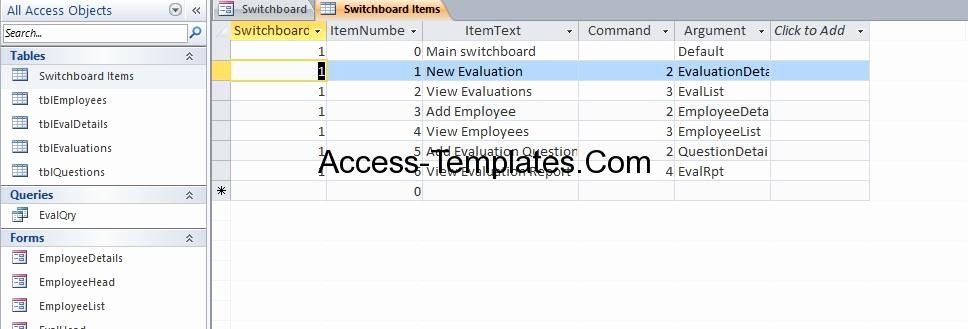 Access Employee Database Templates for Ms Access 2013 and