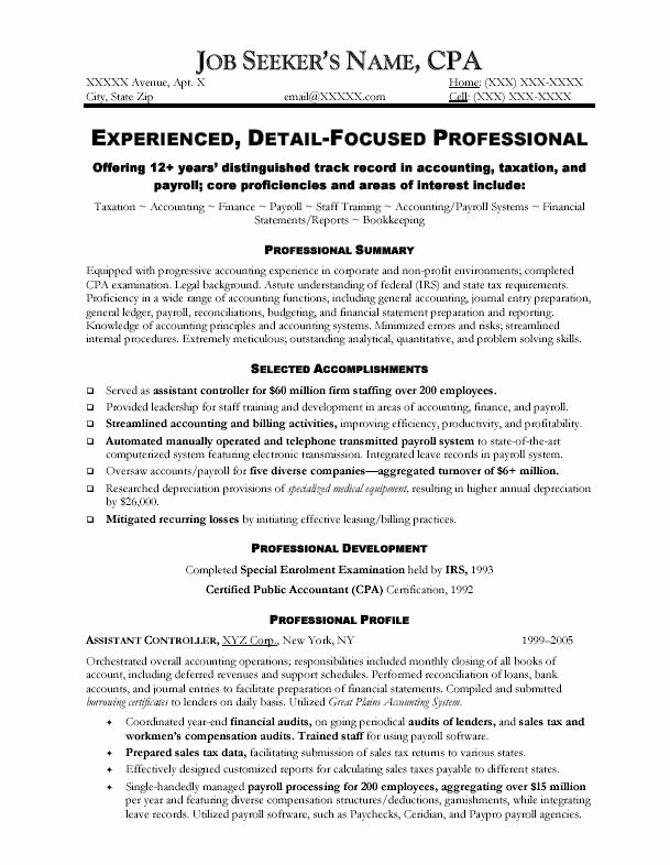 accountant resume sample