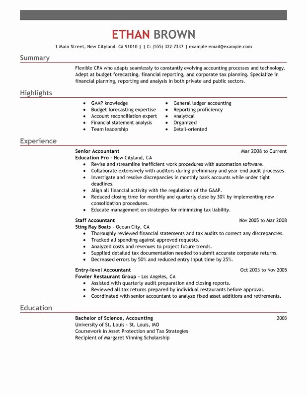 Accountant Resume Examples Created by Pros