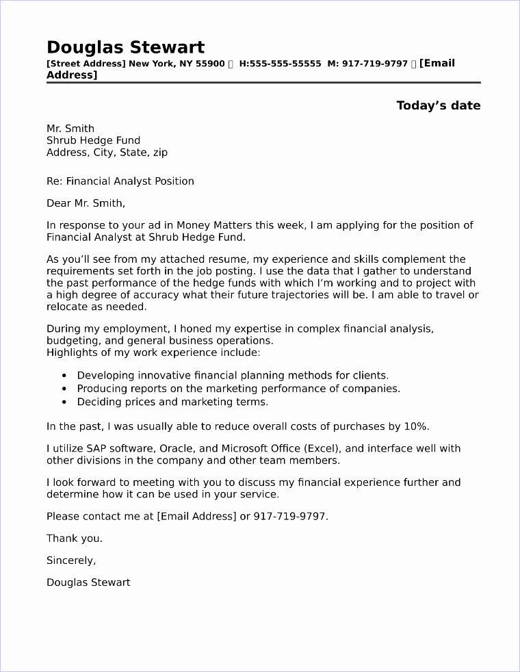 sample cover letter for accounting and finance job