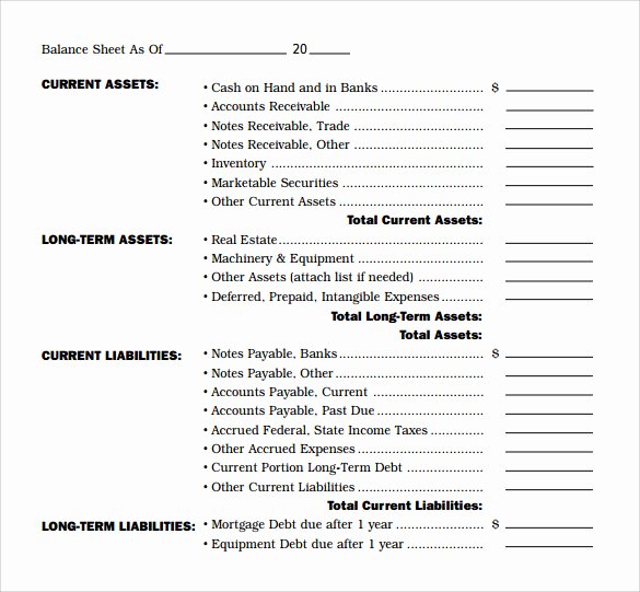 Accounting Balance Sheet Example Pdf Templates Resume