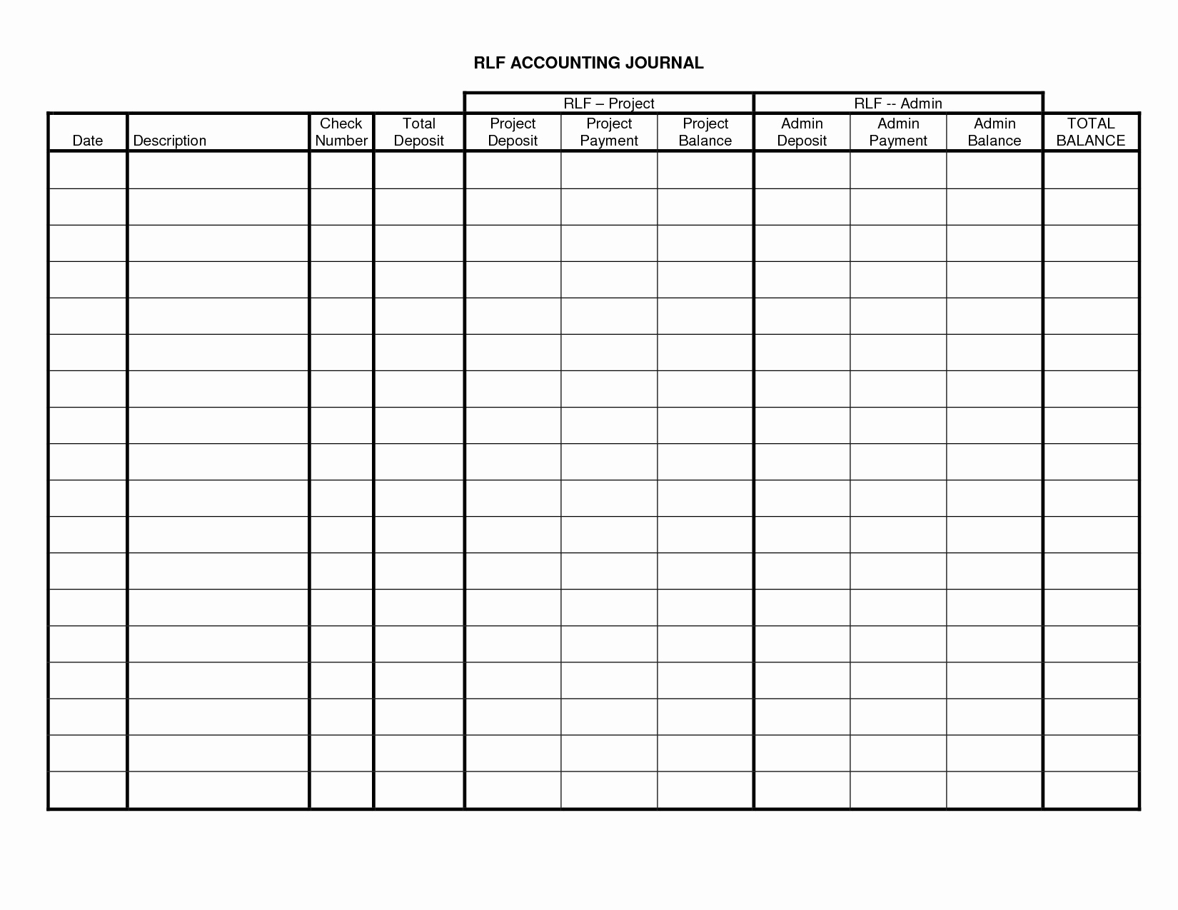 Accounting Journal Entries Accounting Journal Template