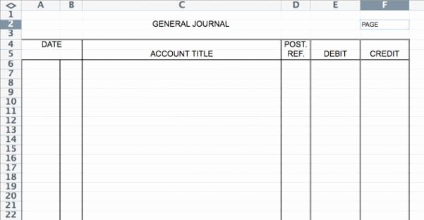 Accounting Journal Template Accounting Spreadsheet