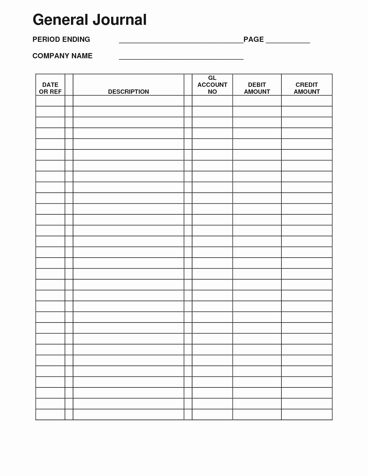 Accounting Journal Template Templates Data