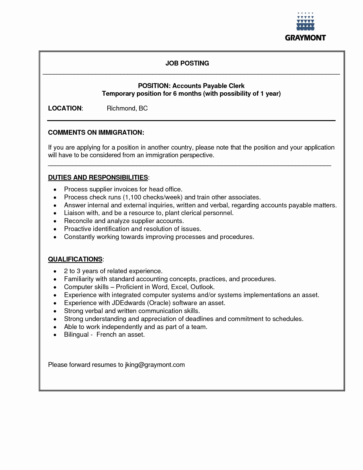 Accounts Receivable Job Description Resume