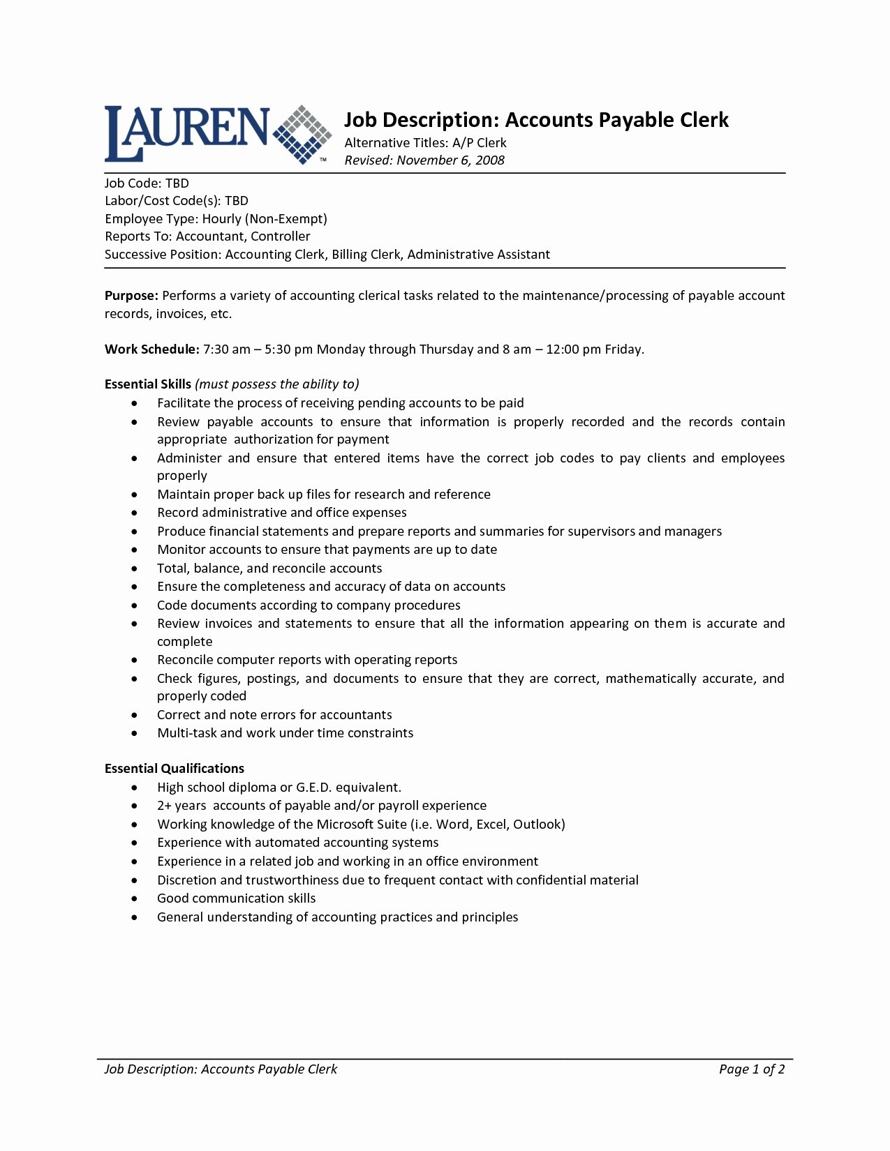 Accounts Receivable Resume Template