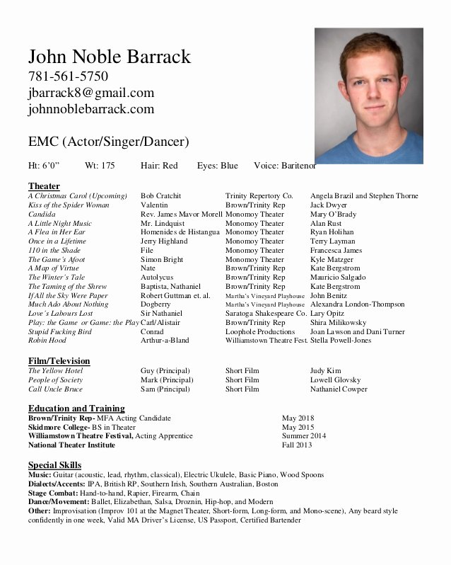 acting resume