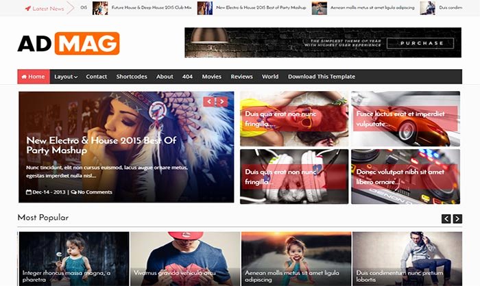 Ad Mag Blogger Template Templates 2018