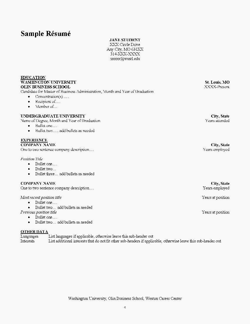 Adding Languages to Resume Resume Template