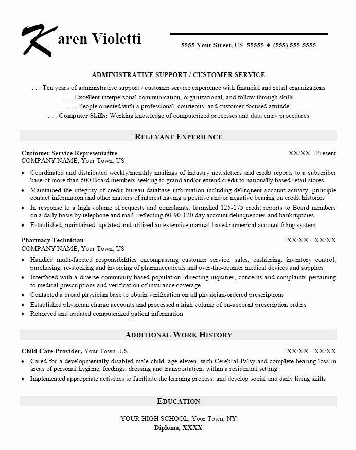 Administrative assistant Job Description for Resume