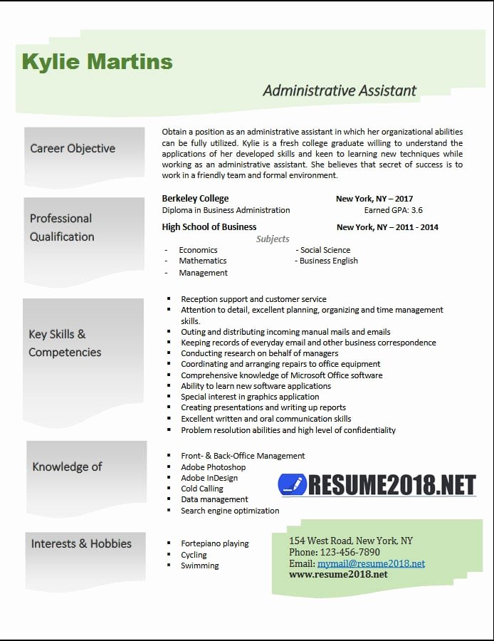 Administrative assistant Resume Examples 2018 Resume 2018