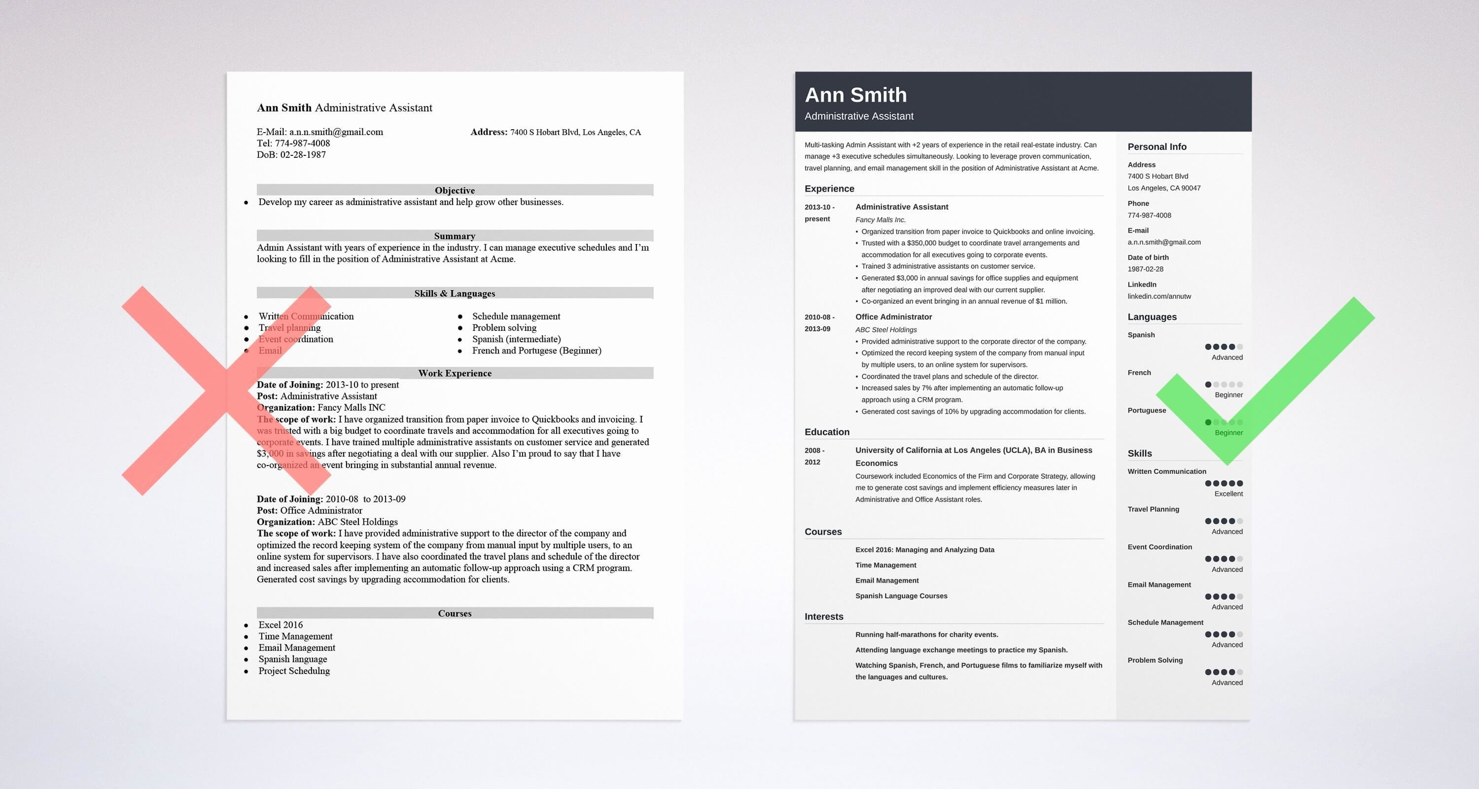 Administrative assistant Resume Sample &amp; Guide 20 Examples