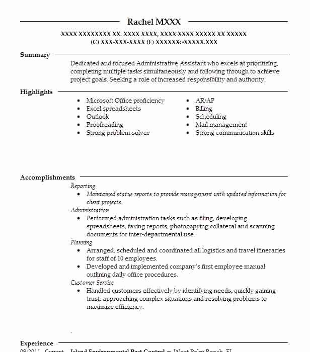 Administrative assistant Resume Template F Resume