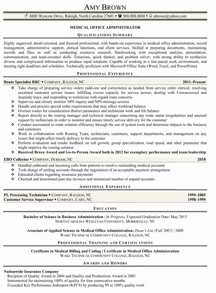Administrative Resume Examples Resume Professional Writers