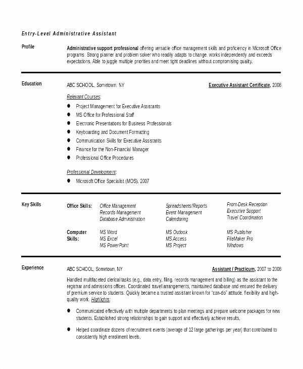 Administrative Support assistant Resume