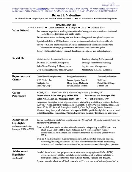 Admirable Sales Manager Resume