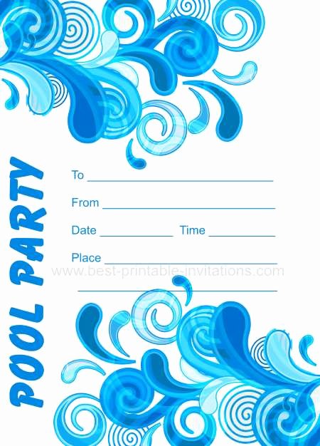 Adult Pool Party Invitations