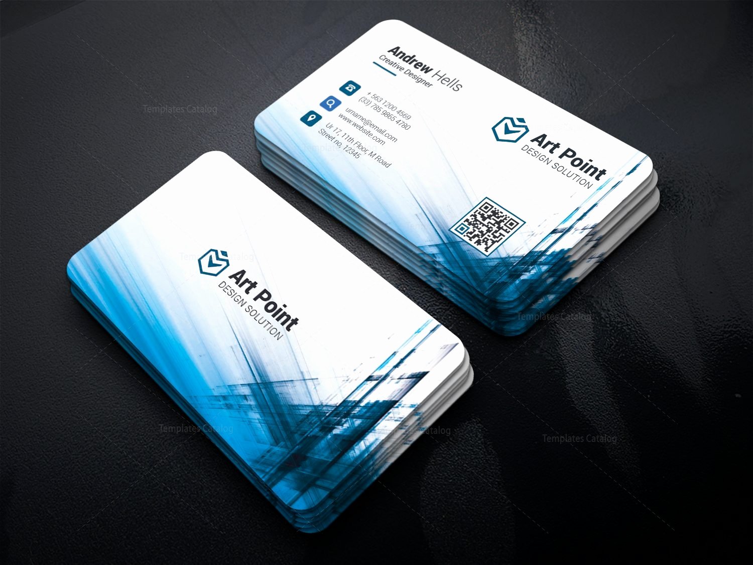 Aether Professional Corporate Business Card Template