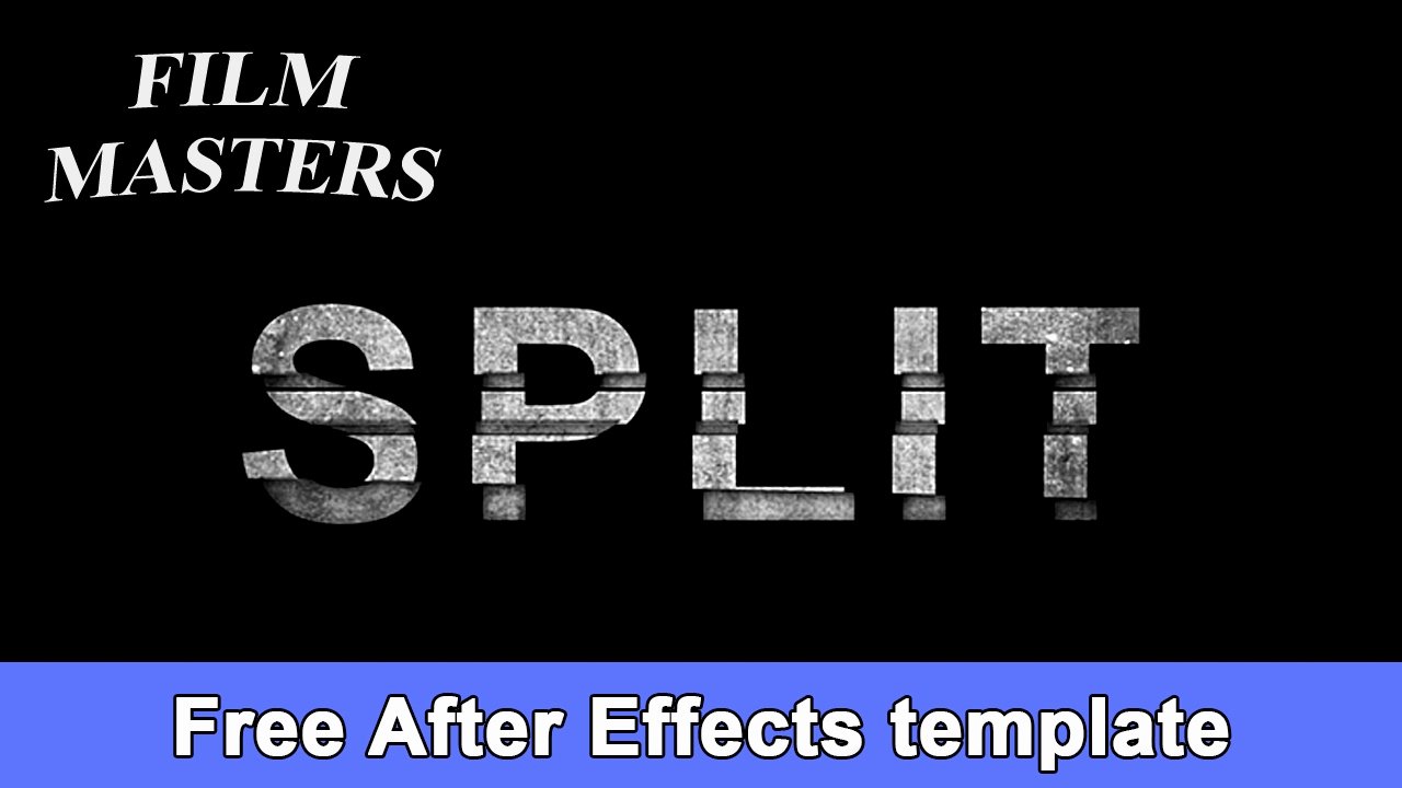 After Effects Title Template Movie Split Title Free