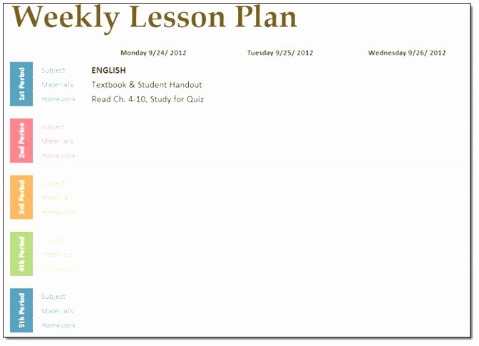 After School Weekly Planner the Educators Spin It Simple