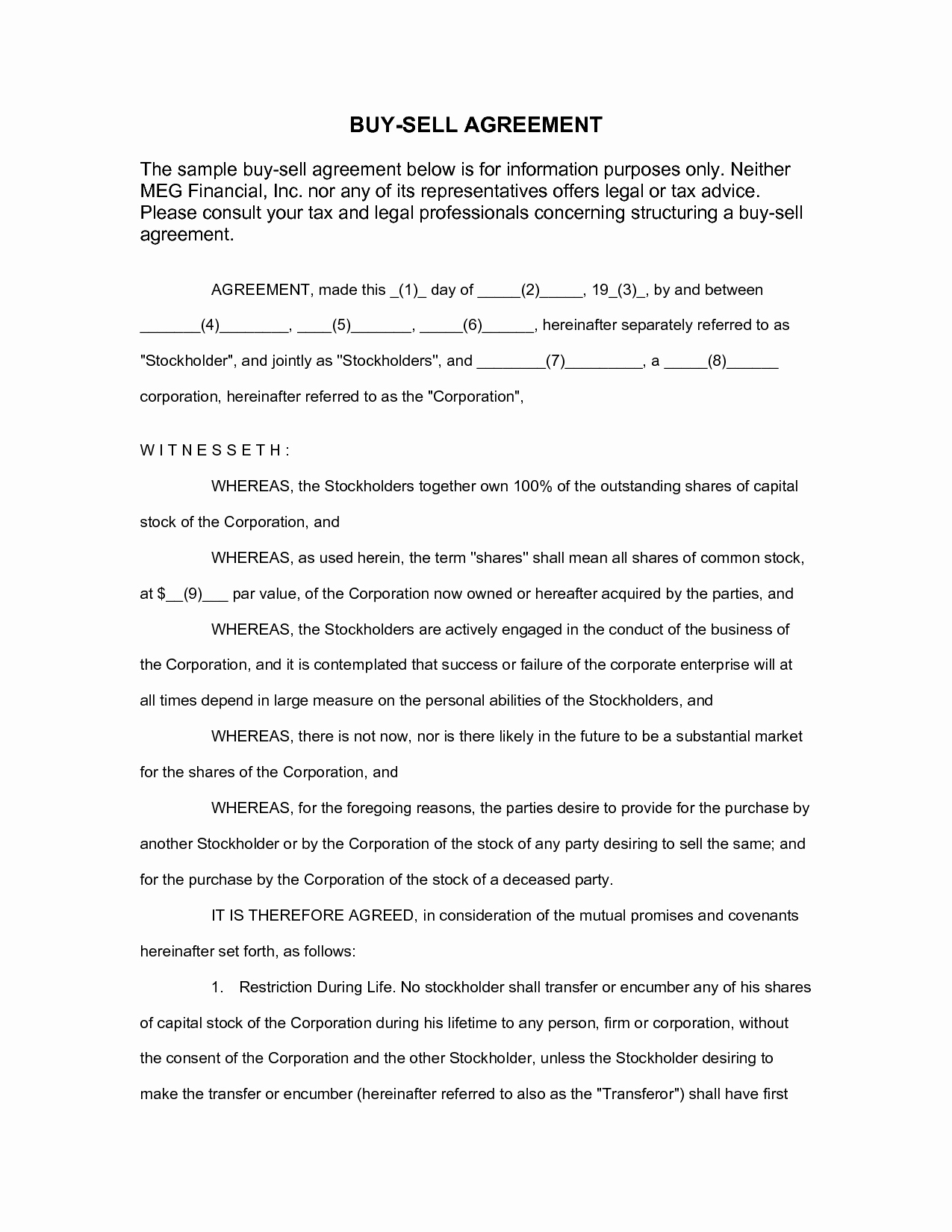 Agreement Template Category Page 18 Efoza