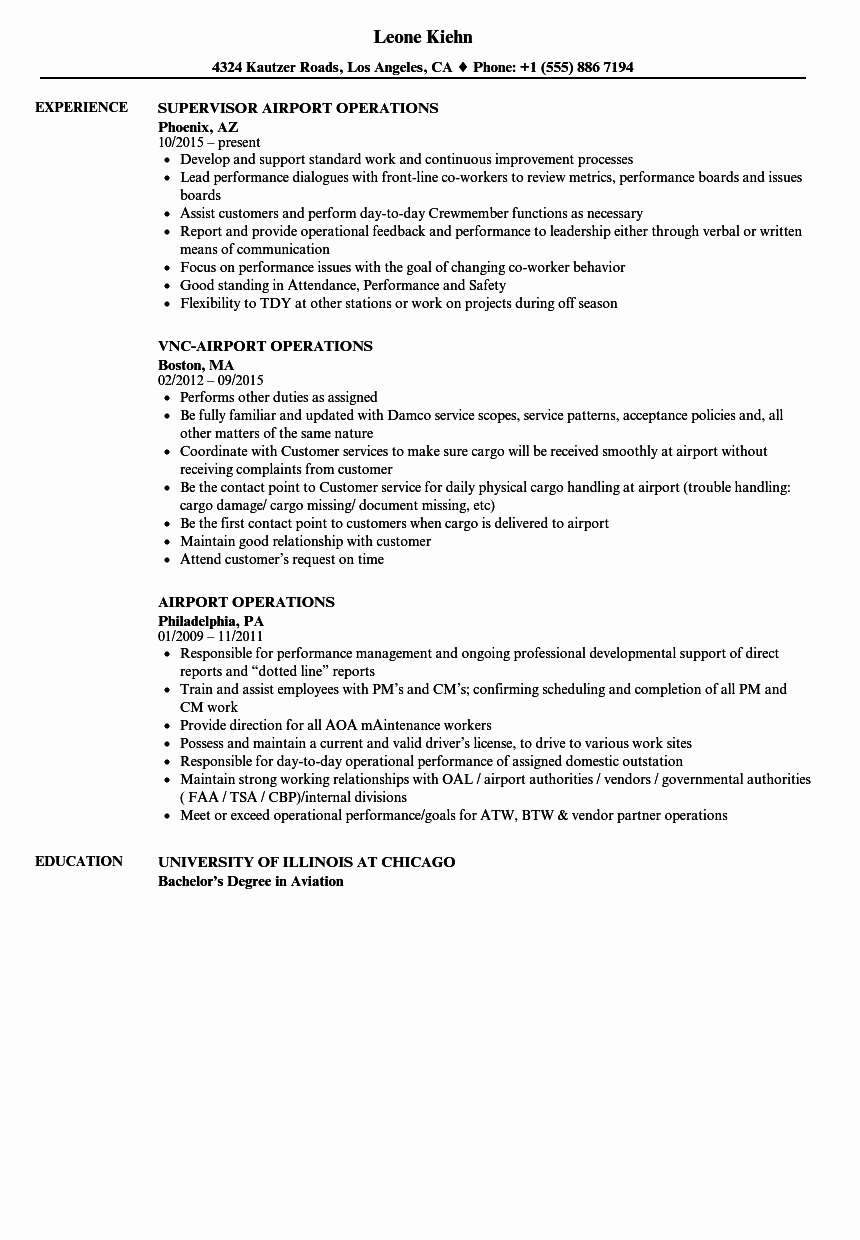 Air Traffic Controller Resume Letter Example Template