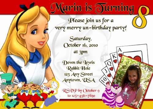 Alice In Wonderland Birthday Invitations Ideas – Bagvania