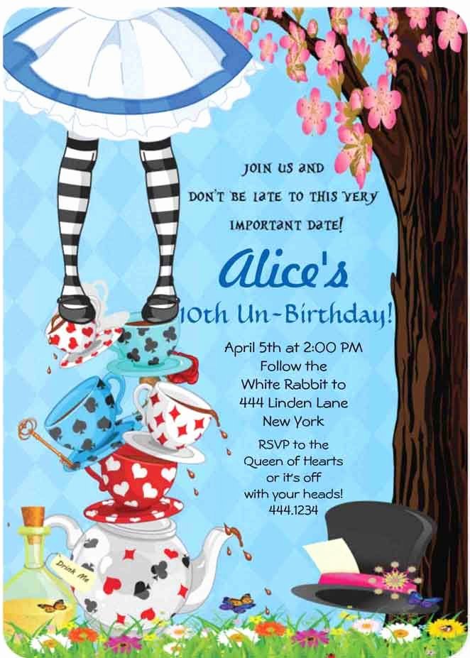 alice in wonderland party invitations including interesting party invitation templates with full of pleasure environment 1